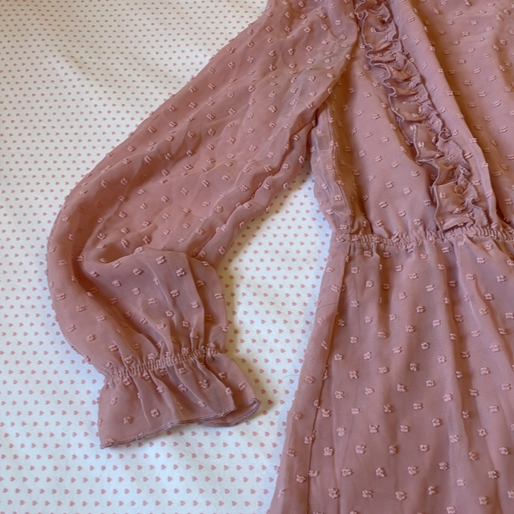 Pink Ruffled Kids Dress - Picture 6 of 7